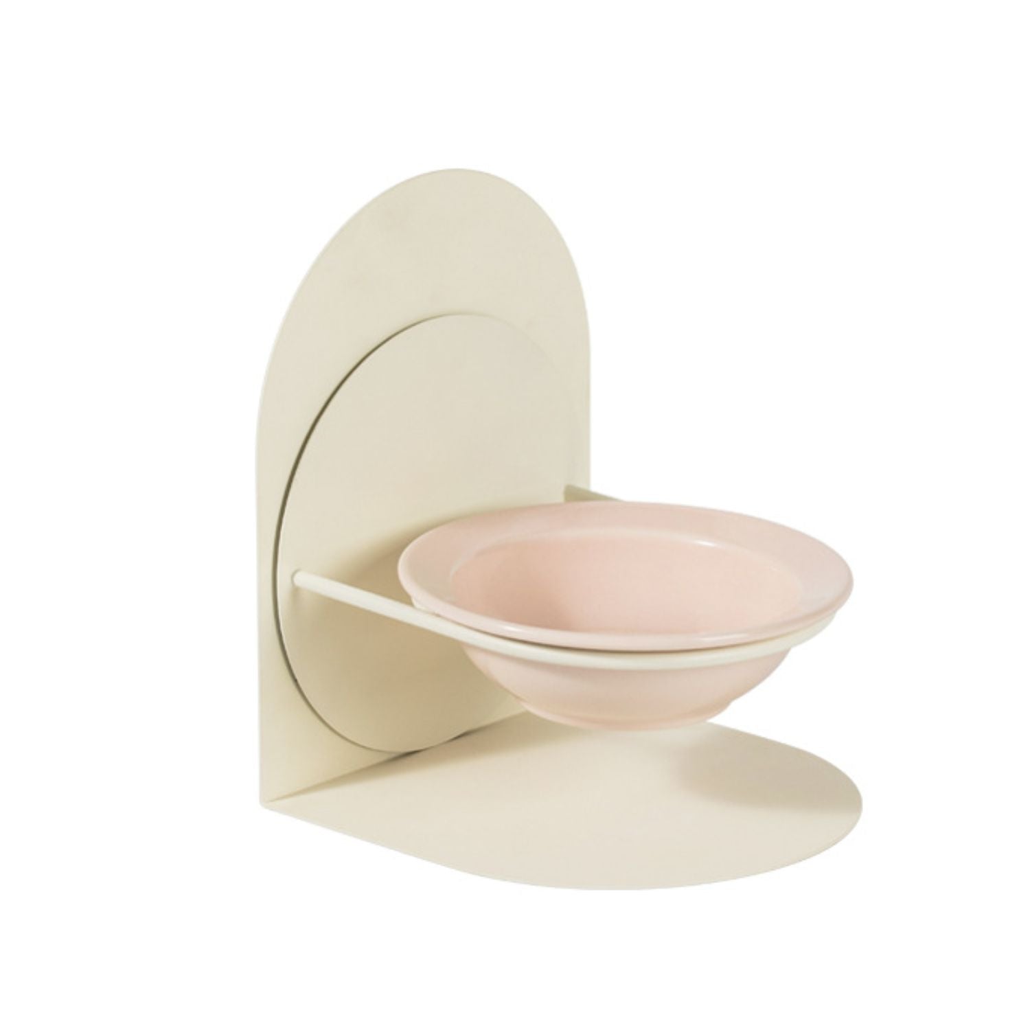 kattenkom keramiek verstelbaar roze kantelbare kattenbak op houder